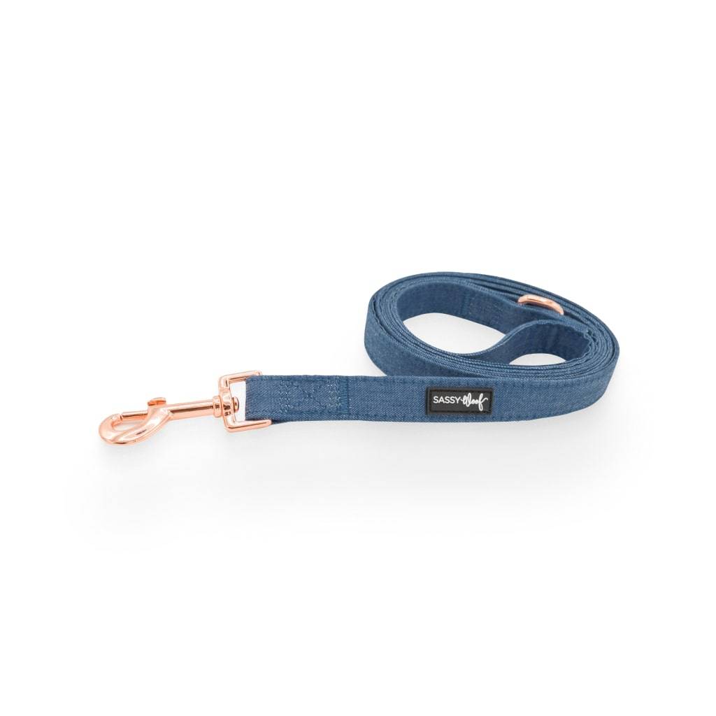 Denim’ Dog Fabric Leash Dog Bowls & Feeders Pet Products Denim' Dog Fabric Leash Dog Bowls & Feeders Pet Products