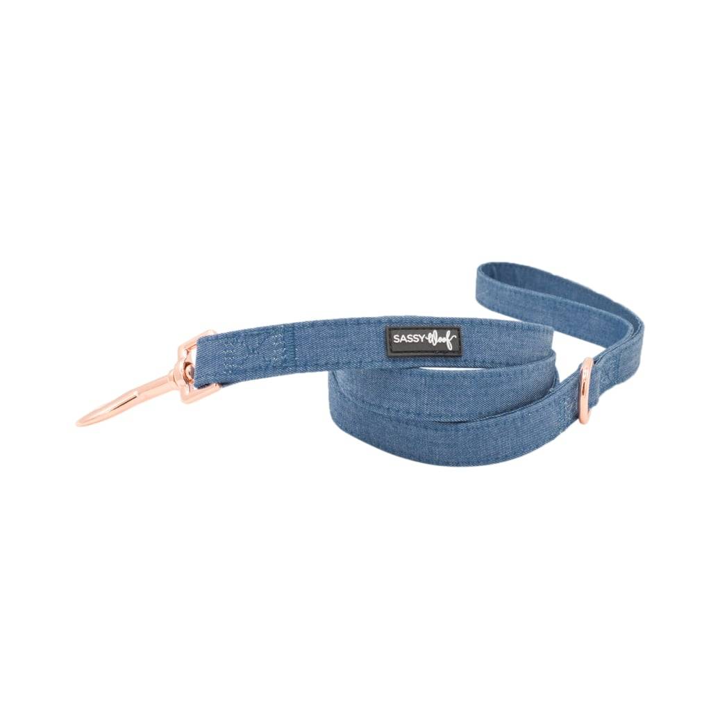 Denim’ Dog Fabric Leash Dog Bowls & Feeders Pet Products Denim' Dog Fabric Leash Dog Bowls & Feeders Pet Products