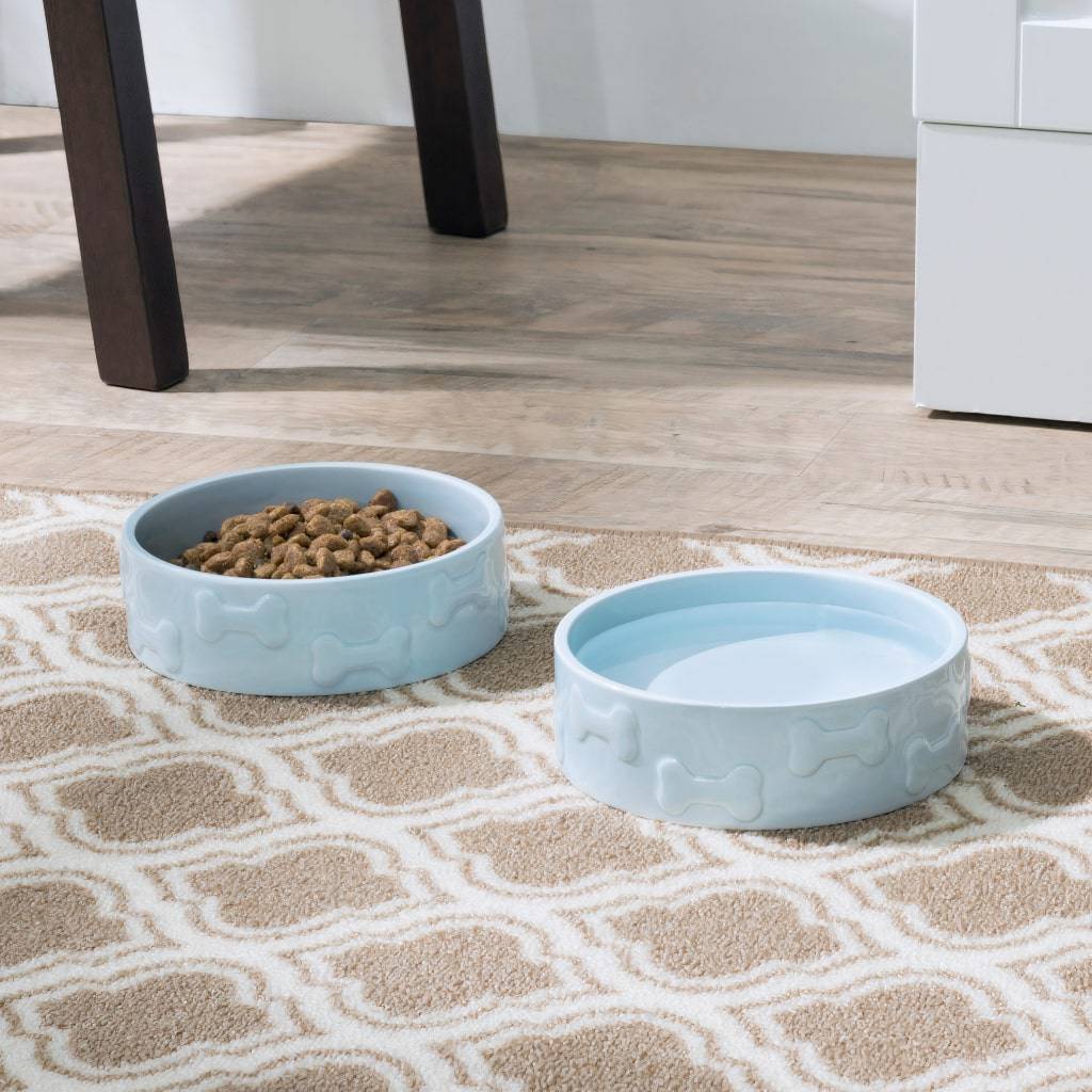 Manor Blue Pet Bowl Dog Carriers Pet Products Manor Blue Pet Bowl Dog Carriers Pet Products